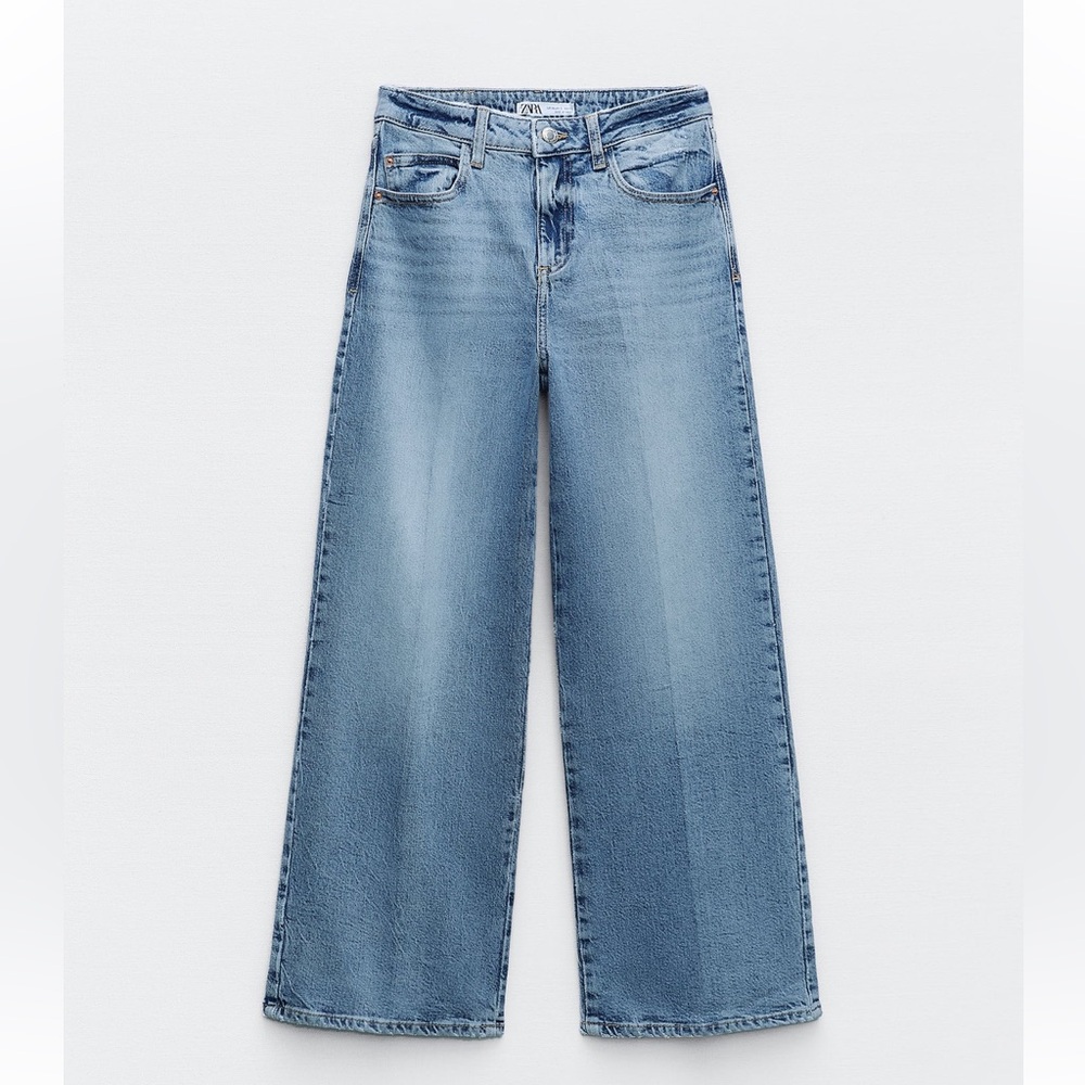 NWT Zara wide leg crop jeans